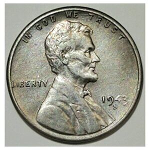 1943-S 1¢ LINCOLN WHEAT CENT COIN, STEEL-COATED ZINC PENNY, WWII-ERA!
